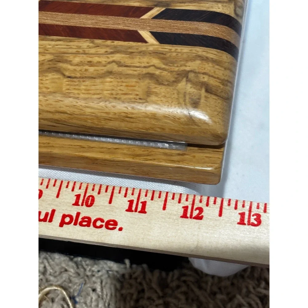 Unique Handcrafted Wood Photo Album Binder‎ Moose Wolf Inlay Cabin Rustic Unique